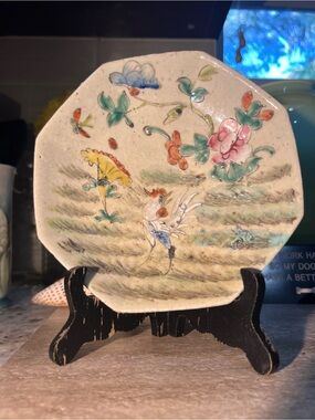 Antique 18th Century Chicken Plate Chinese